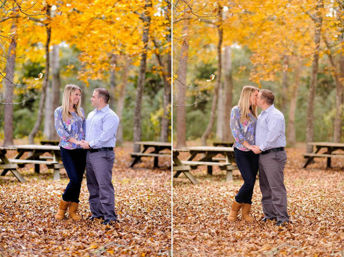 Fall engagement portraits at the Myrtle Beach State Park