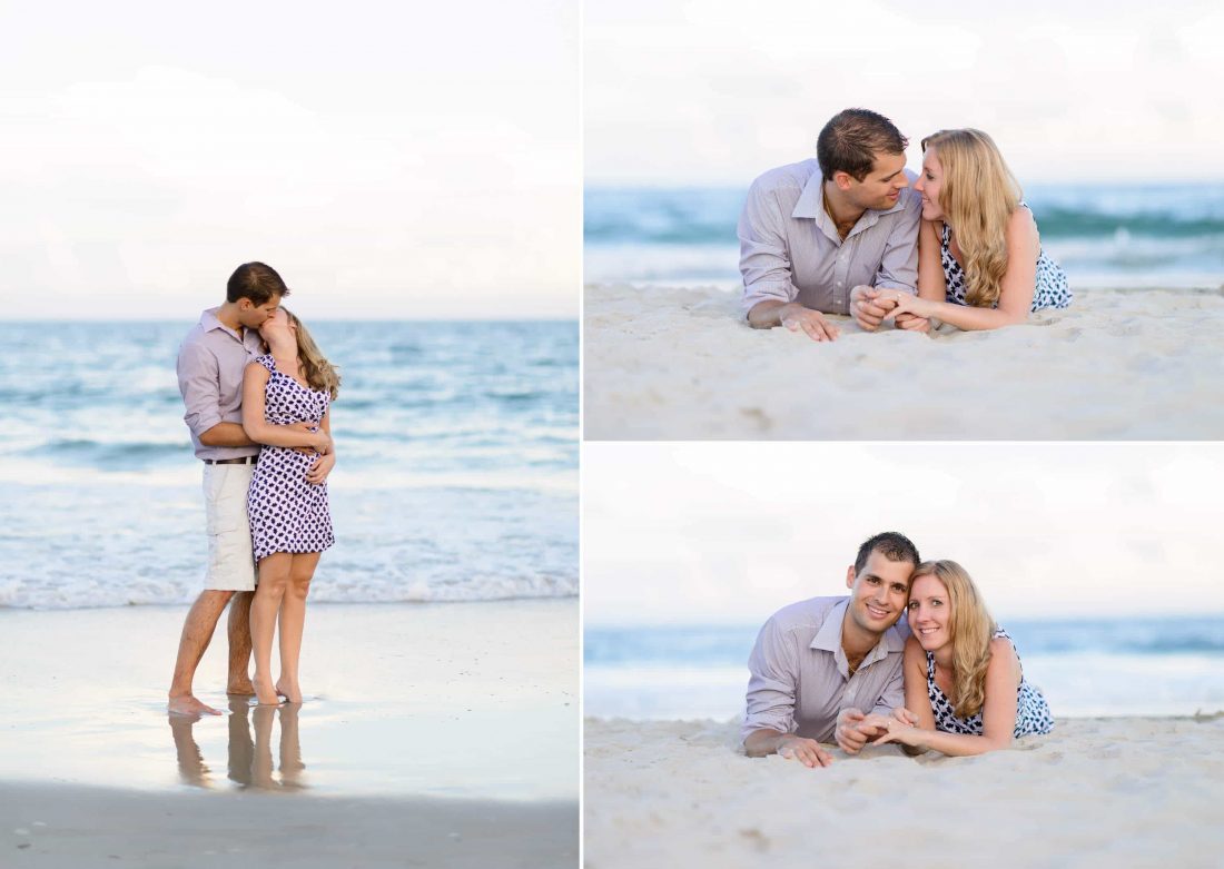 Couple laying together in the sand - Litchfield Beach