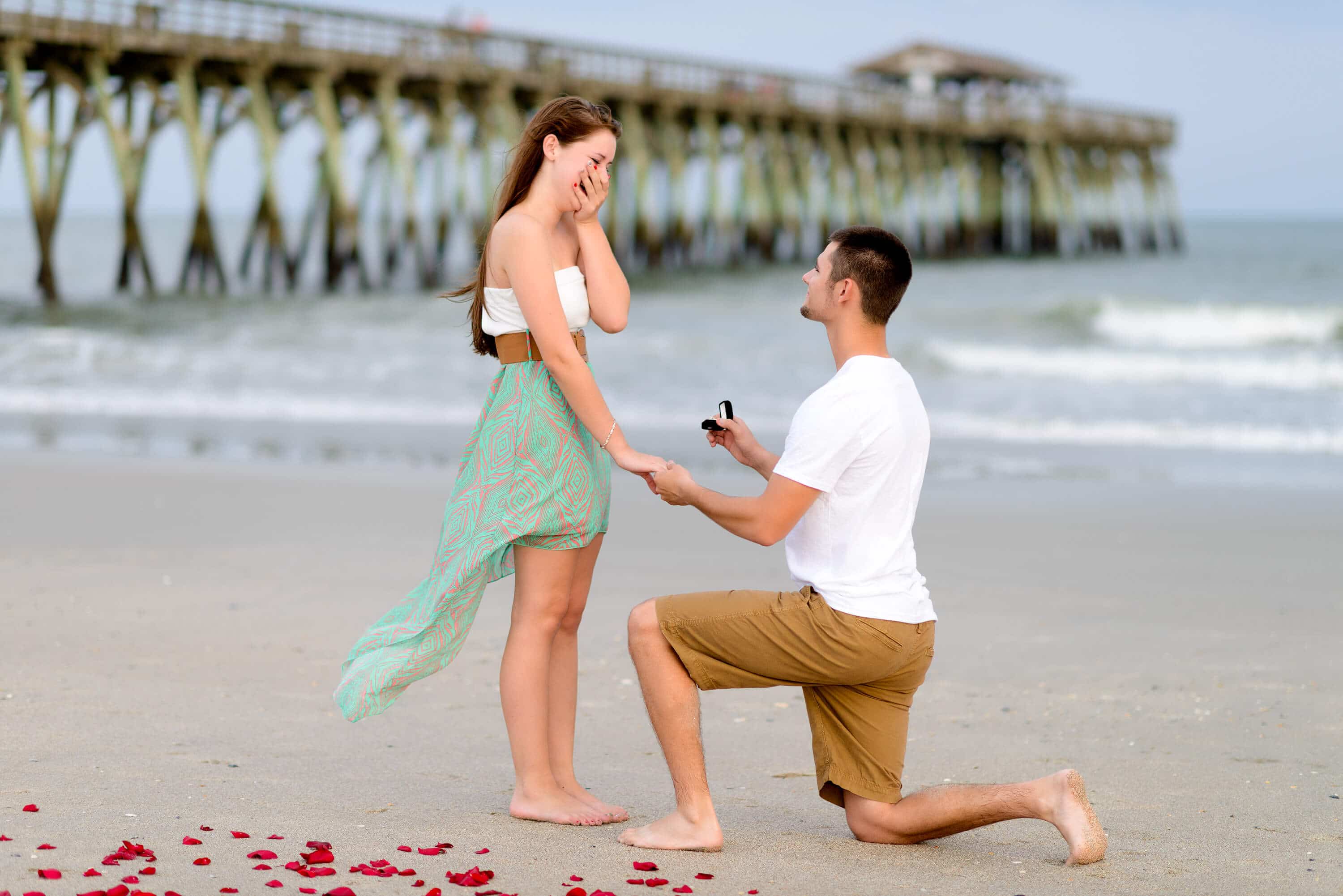 Marriage Proposal On Beach