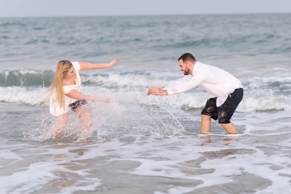 Splashing in the ocean  - Huntington Beach State Park