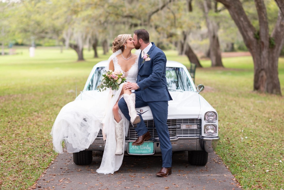 Showing off the cowboy boots - Brookgreen Gardens