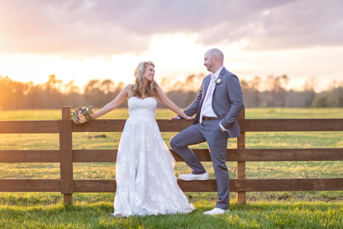 Cute pose with the bride and groom - Wildhorse at Parker Farms