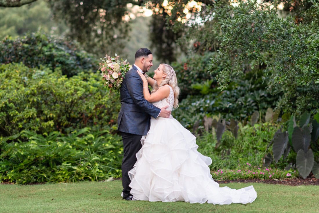 Portrait of bride and groom looking into each other eyes - Litchfield Country Club