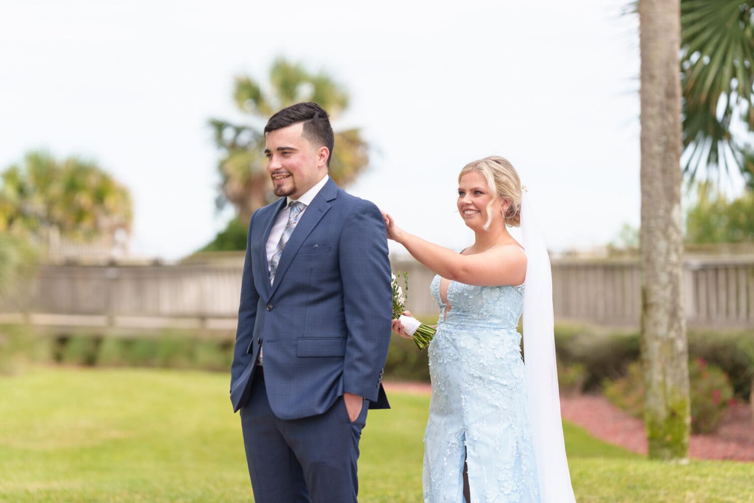 First look with the bride and groom - Hilton Myrtle Beach Resort