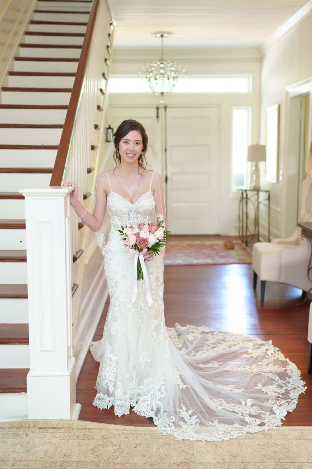 Bride standing in the hallway - Tanglewood Plantation