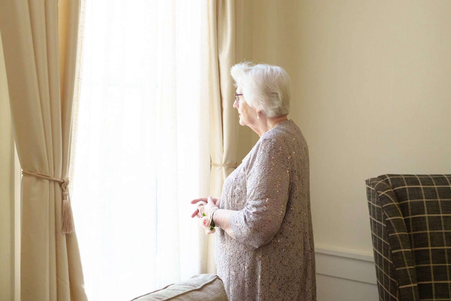 Grandmother looking out the window - Tanglewood Plantation