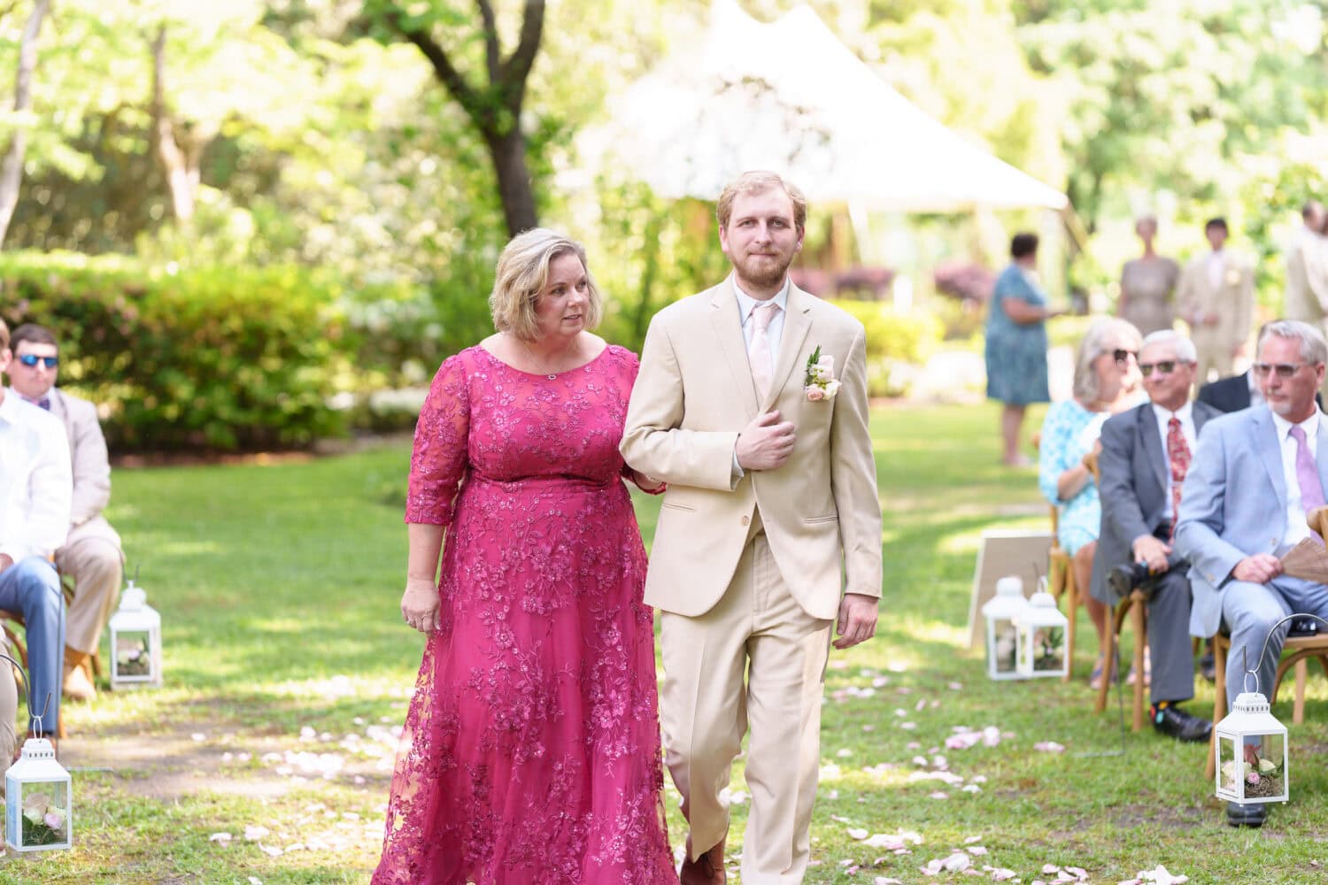 Walking to the ceremony - Tanglewood Plantation
