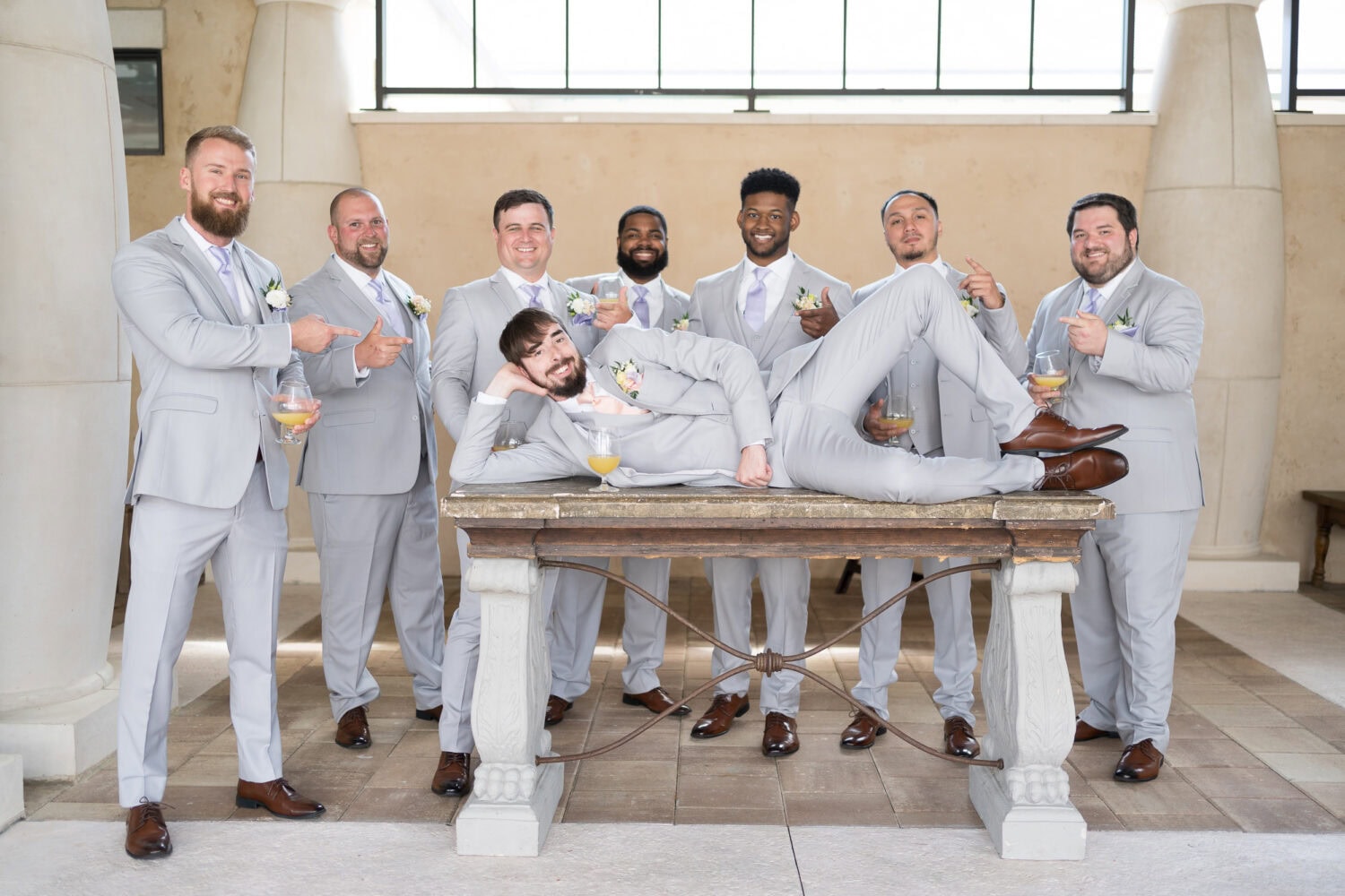 Groomsmen pictures in the courtyard and gazebo - 21 Main Events