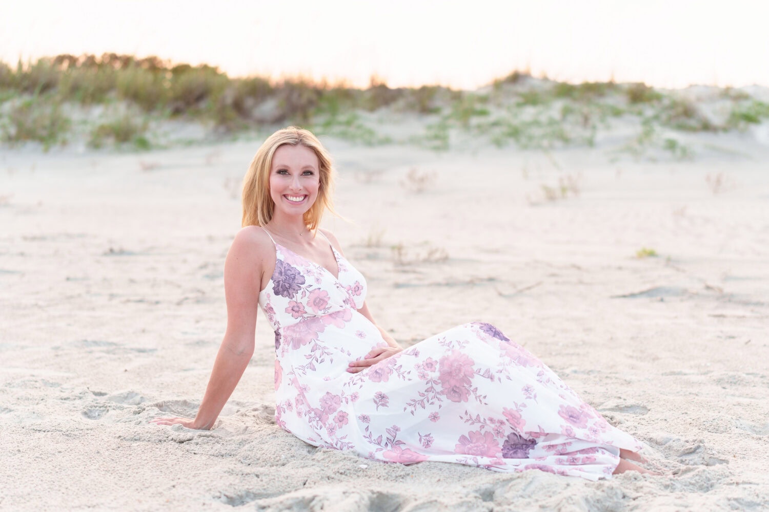 Maternity portraits by the dunes - Huntington Beach State Park