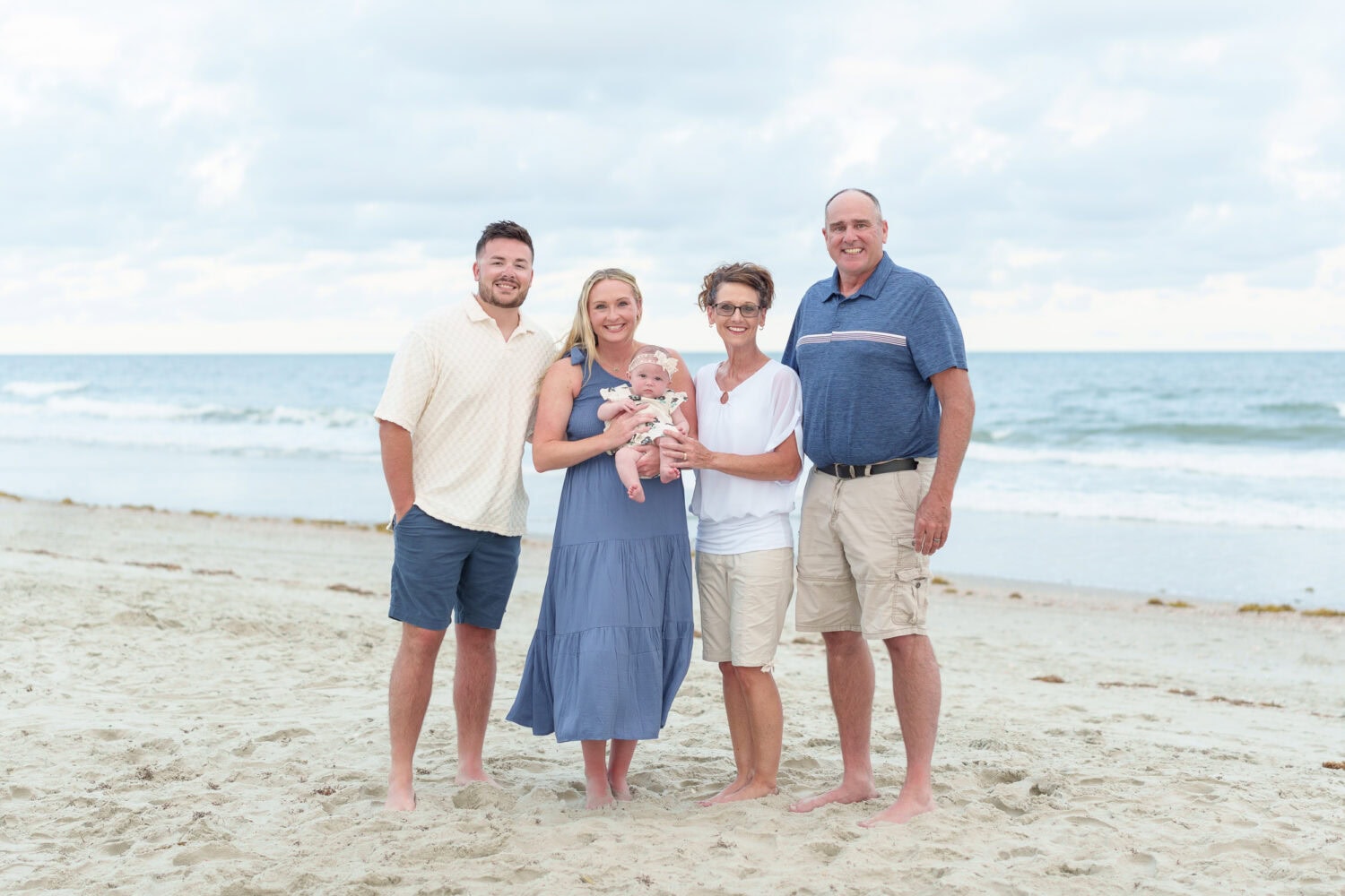 Family with grandparents on the beach - Pawleys Island