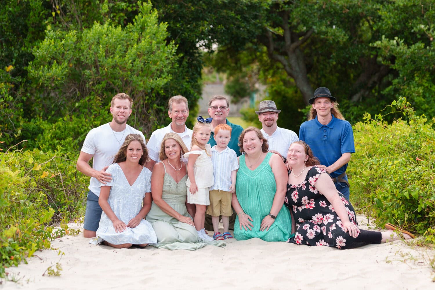 Big family on the beach path - Huntington Beach State Park - Pawleys Island