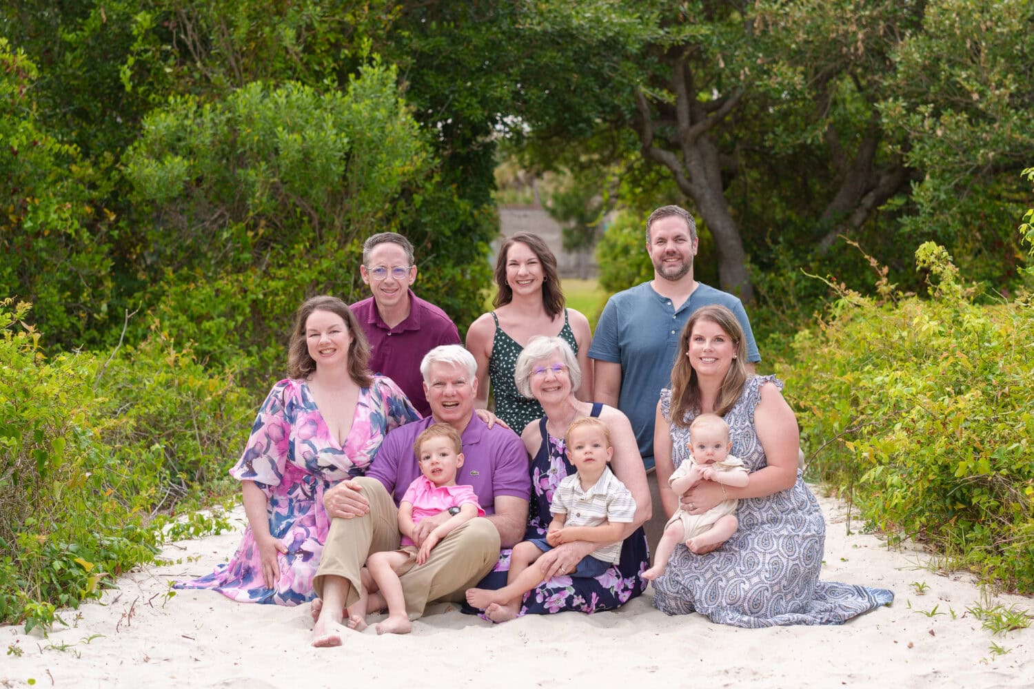 Big family on the beach path - Huntington Beach State Park - Pawleys Island