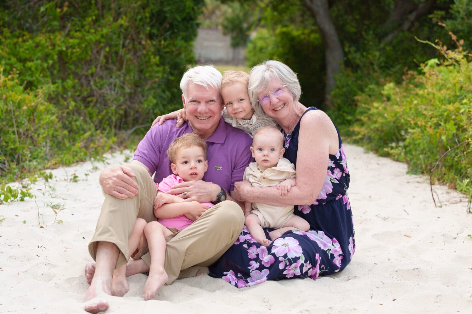 Big family on the beach path - Huntington Beach State Park - Pawleys Island