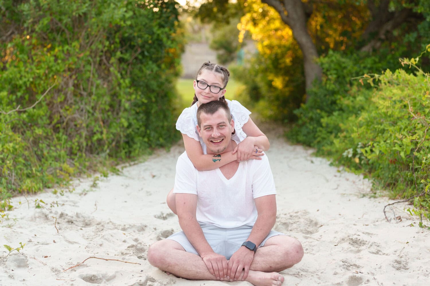 Daughter giving dad a hug - Huntington Beach State Park - Pawleys Island