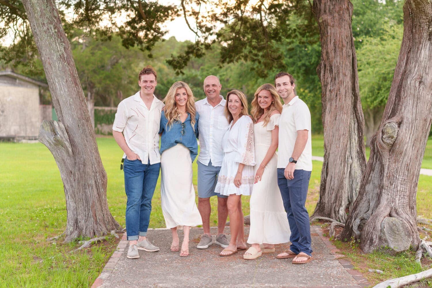 Fun family of all adults with couples and engagement pictures - Huntington Beach State Park - Pawleys Island