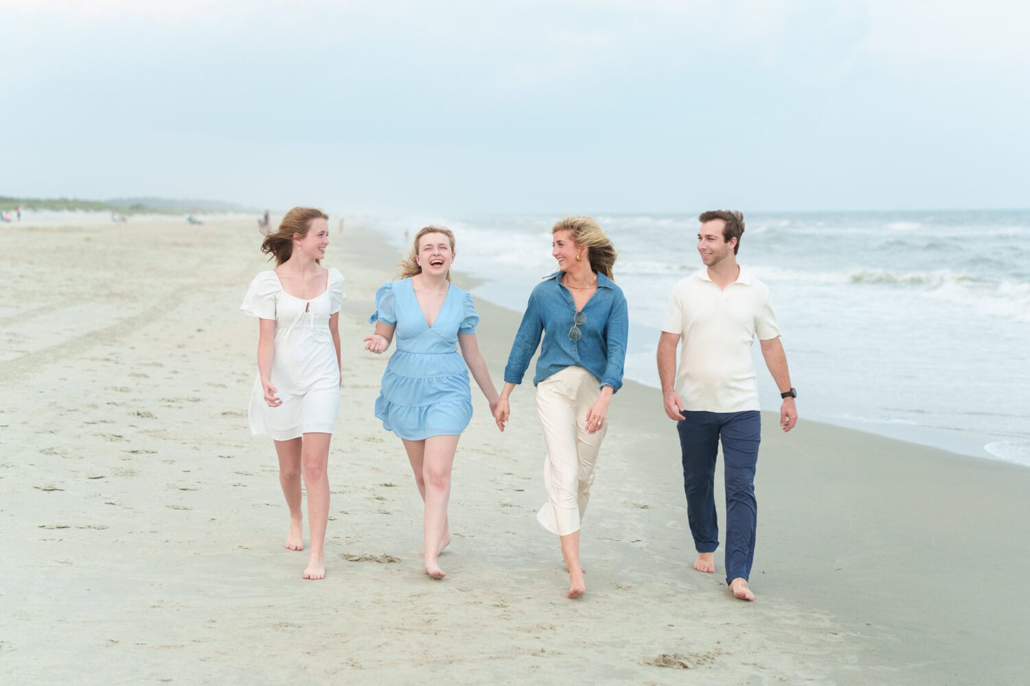 Fun family of all adults with couples and engagement pictures - Huntington Beach State Park - Pawleys Island