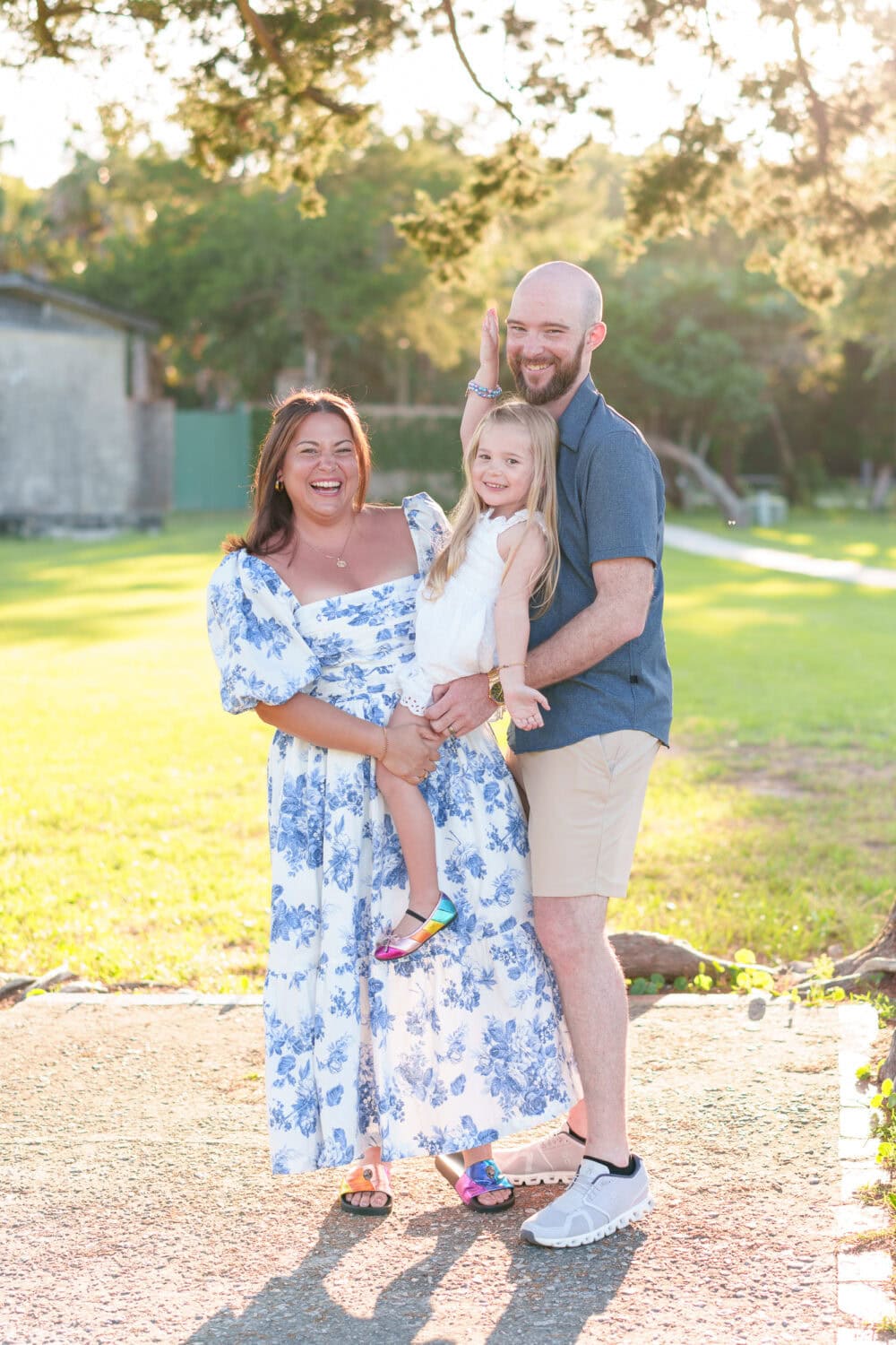 Happy family of 3 with their little daughter - Huntington Beach State Park - Pawleys Island