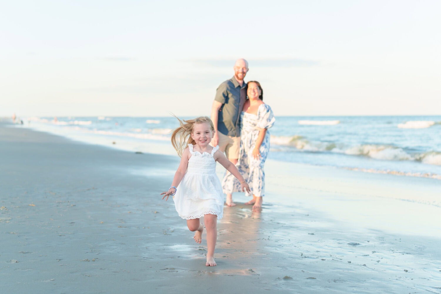 Happy family of 3 with their little daughter - Huntington Beach State Park - Pawleys Island