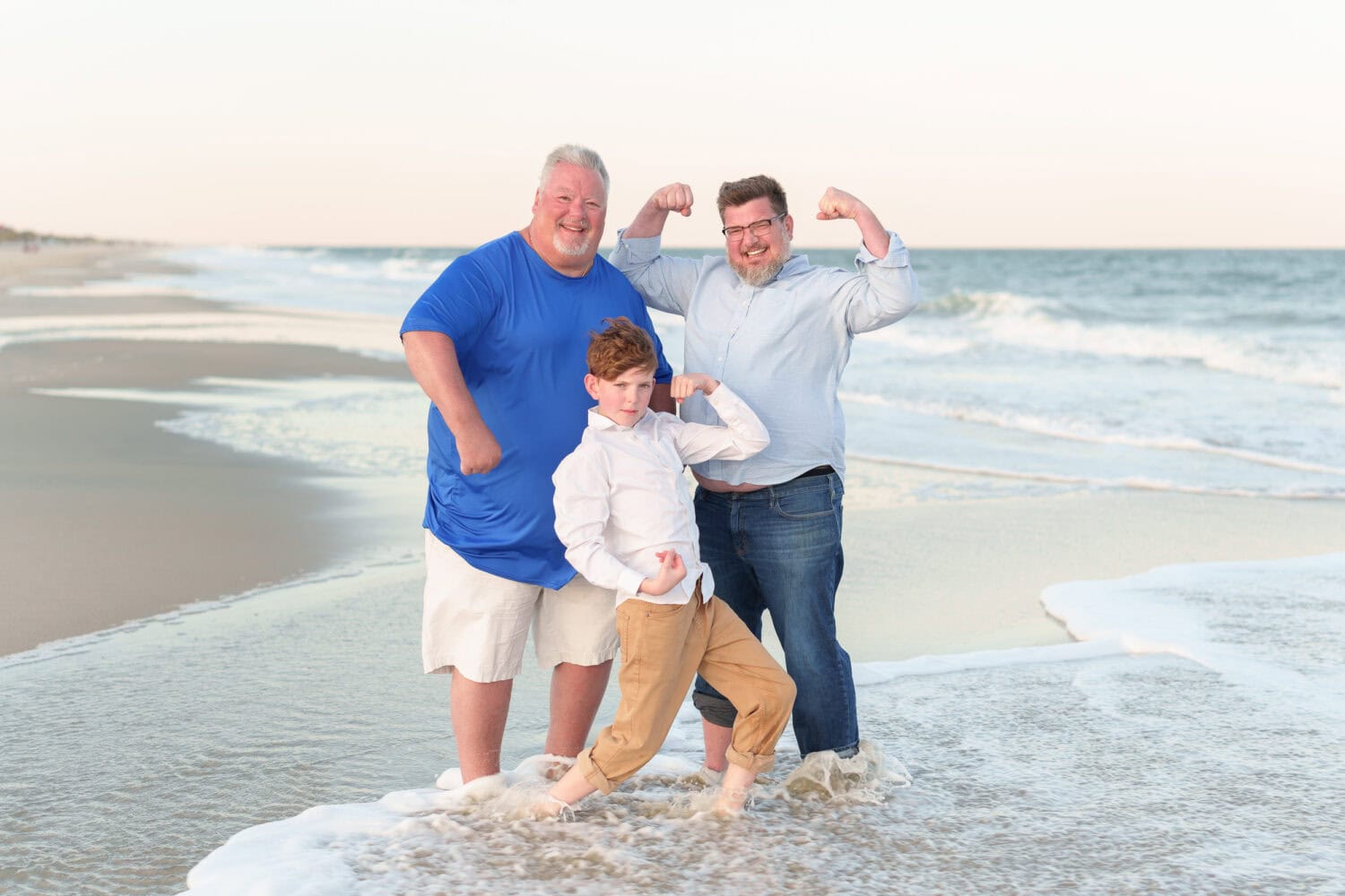 Happy family of 4 with the grandparents - Huntington Beach State Park - Pawleys Island