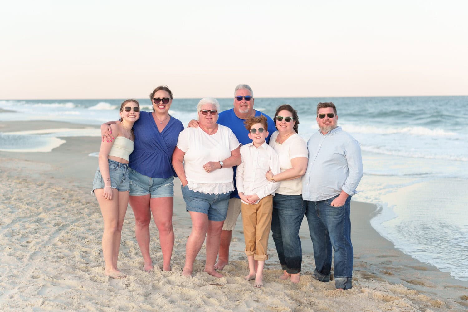 Happy family of 4 with the grandparents - Huntington Beach State Park - Pawleys Island