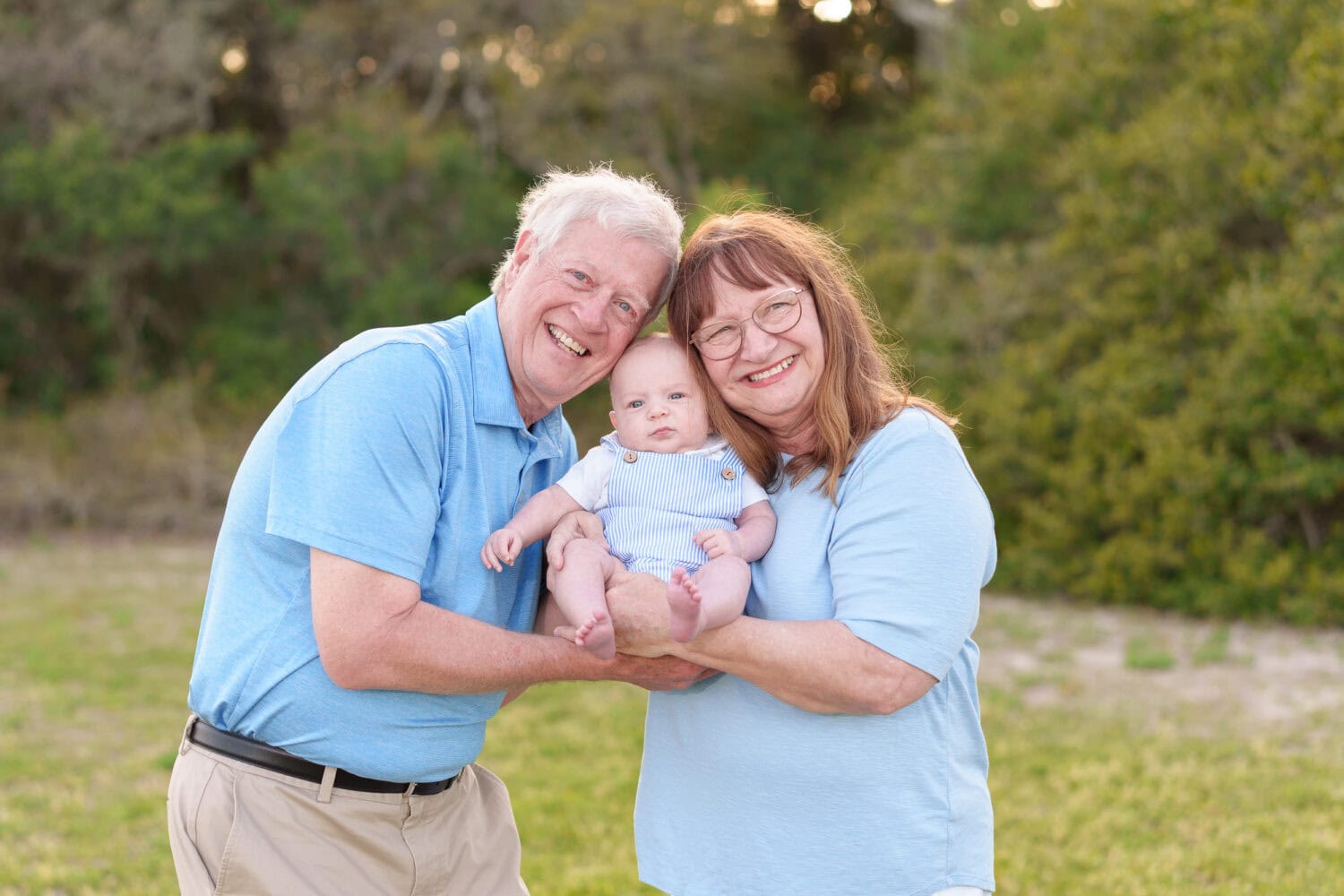 Happy family with new baby boy - Myrtle Beach State Park