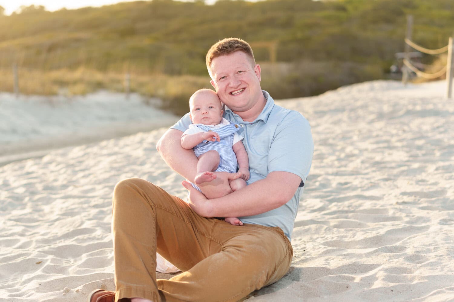 Happy family with new baby boy - Myrtle Beach State Park