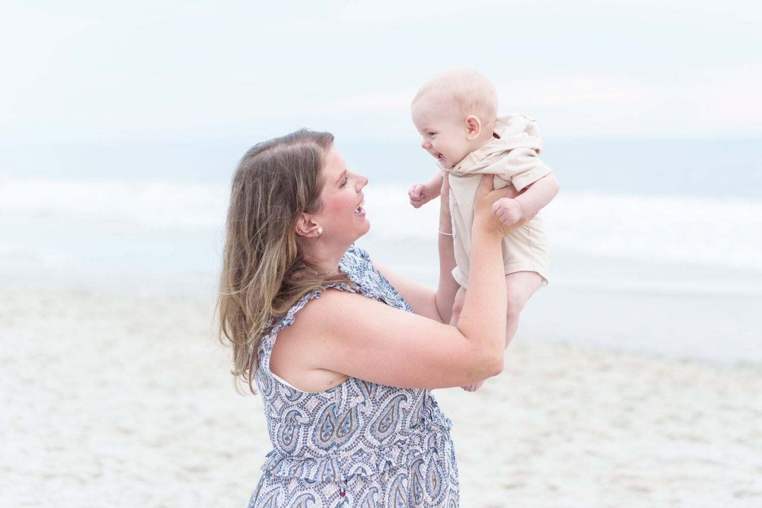 Mom holding baby in the air - Huntington Beach State Park - Pawleys Island