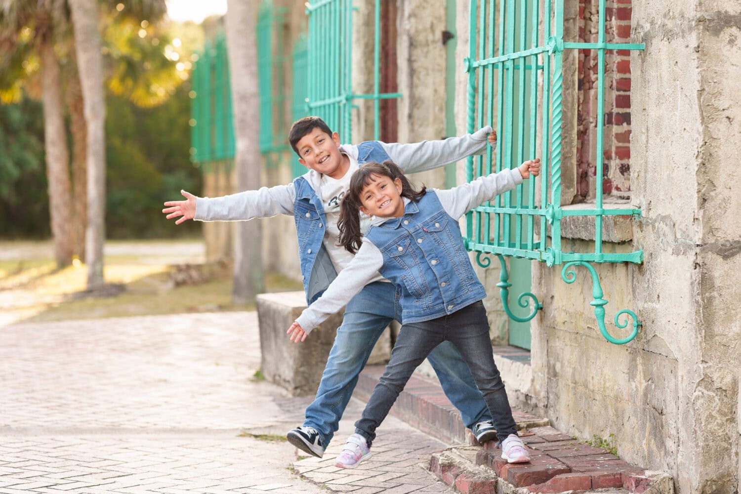 My niece and nephew by the castle - Huntington Beach State Park - Pawleys Island