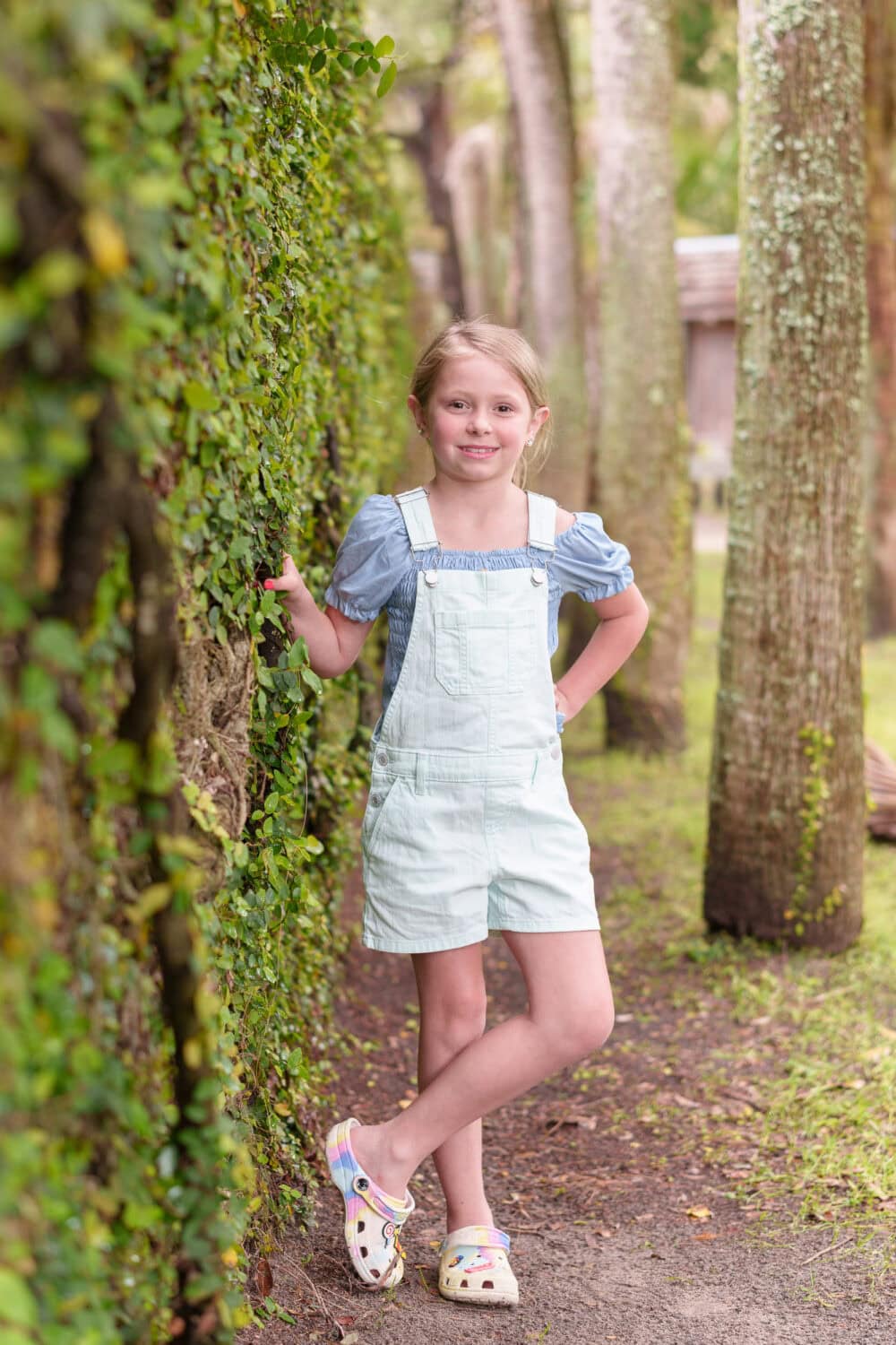 Poses with the kids by the ivy wall - Huntington Beach State Park - Pawleys Island