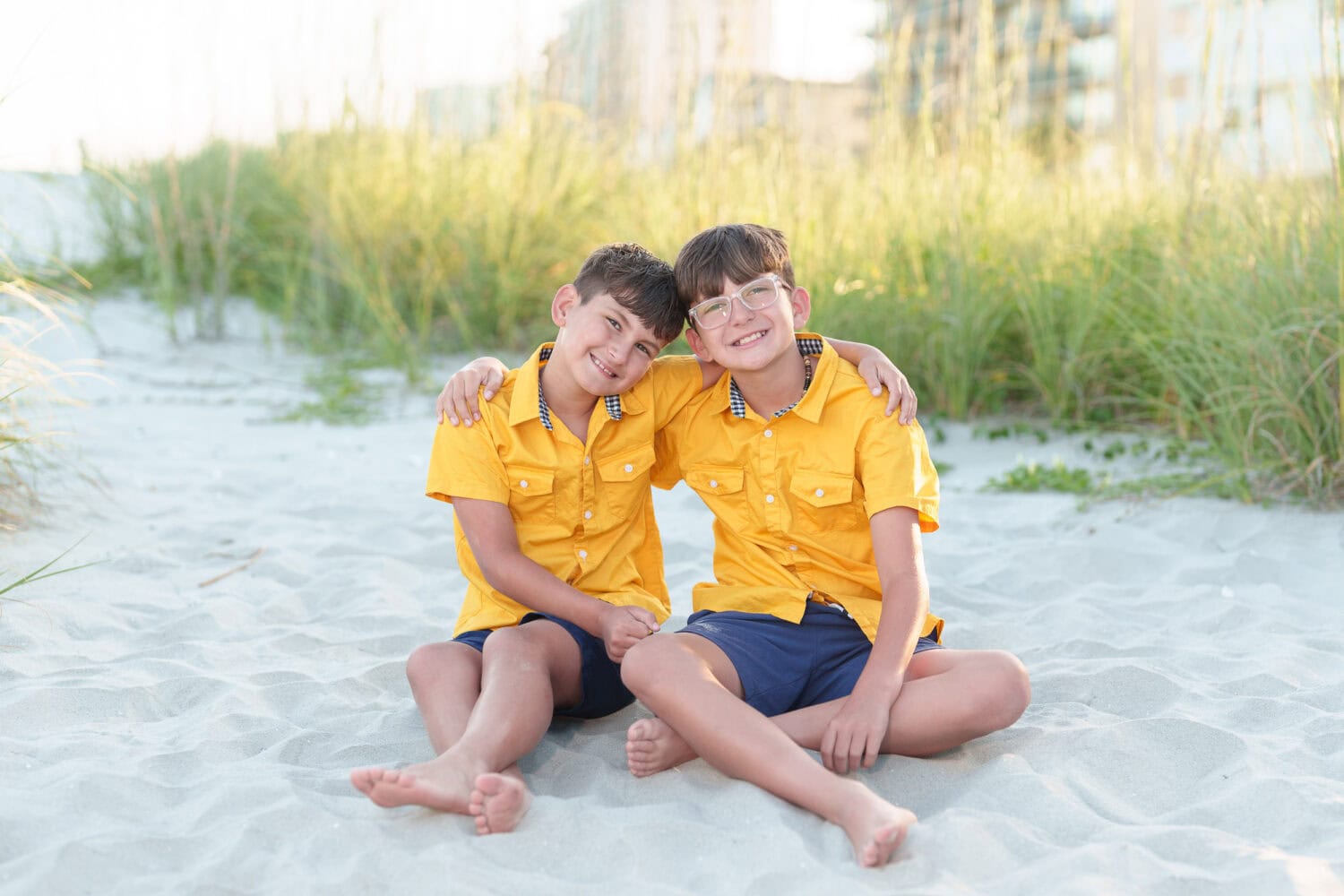 Repeat clients family pictures behind their resort - North Myrtle Beach