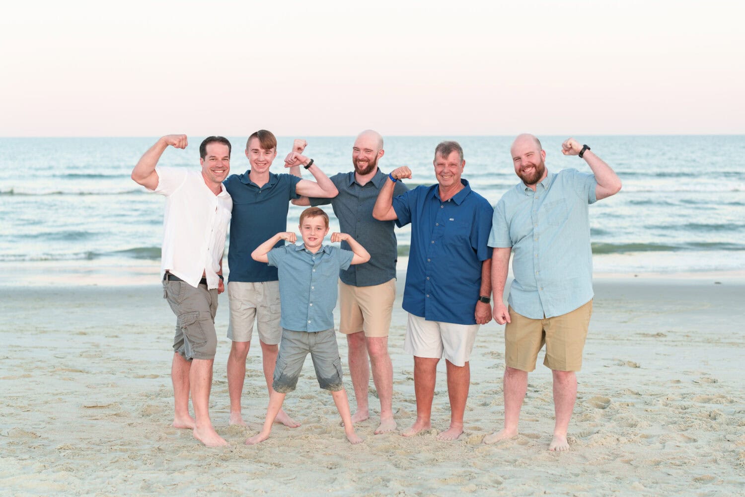 The guys flexing their muscles - Huntington Beach State Park - Pawleys Island