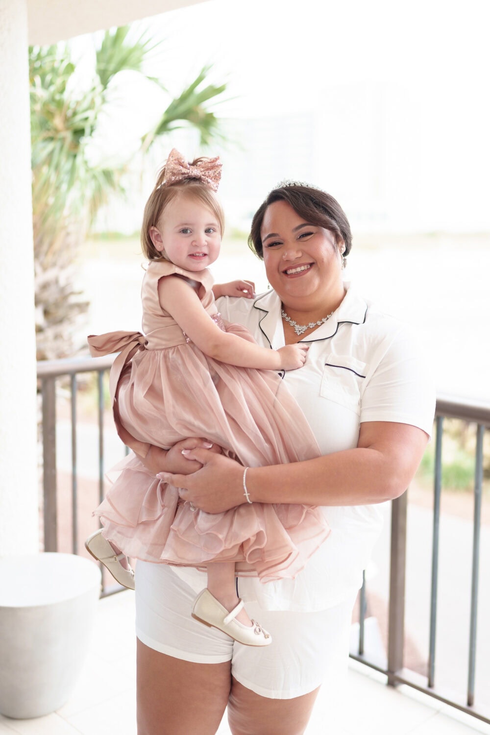 Bride with flowergirl - Dunes Golf & Beach Club