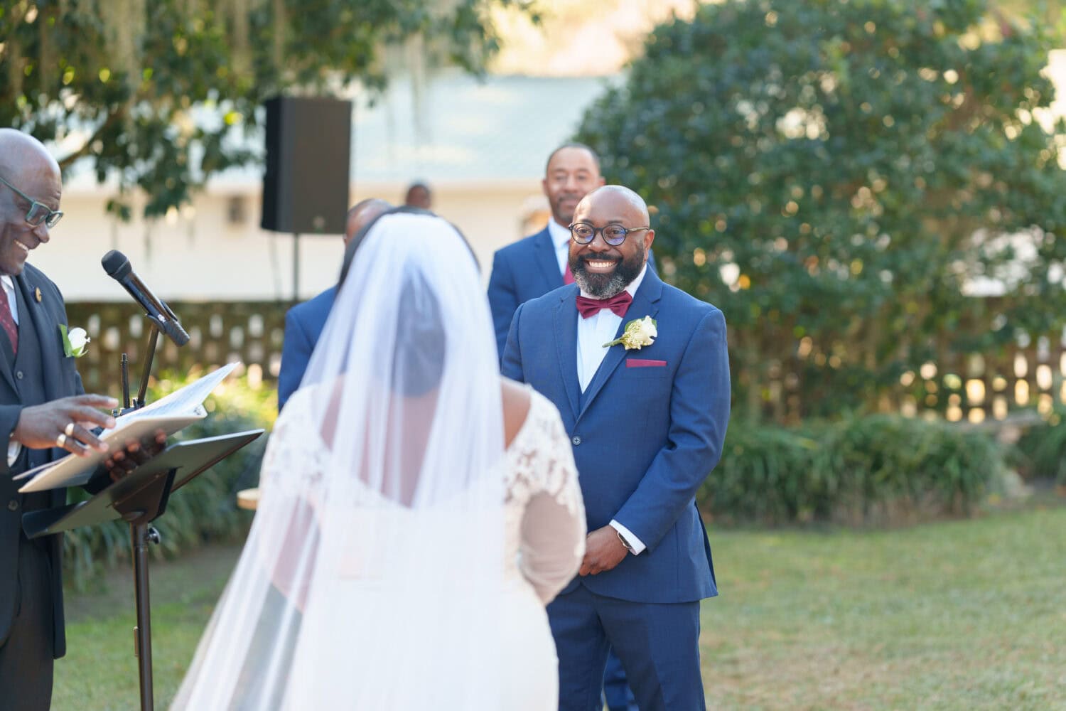 Big smile from the groom - Wedgefield Country Club