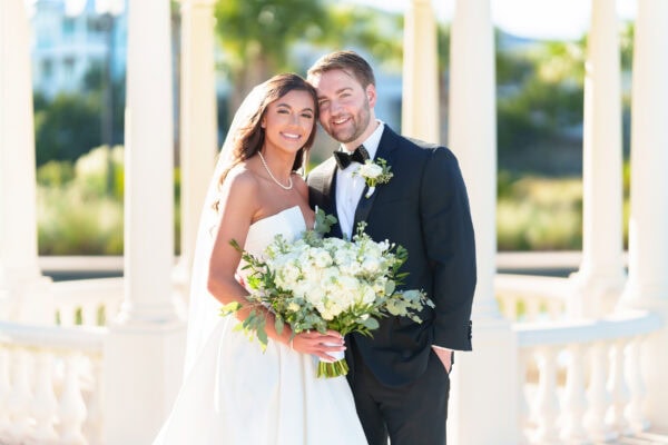 Closeup of bride and groom under the gazebo - 21 Main Events - North Myrtle Beach