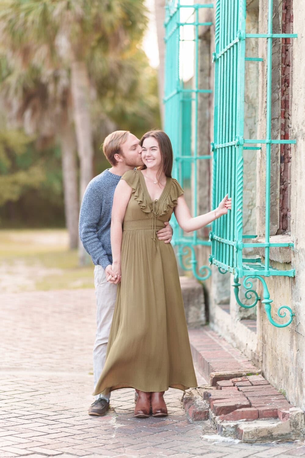 Cute couple on a cloudy day on the beach - Huntington Beach State Park - Pawleys Island