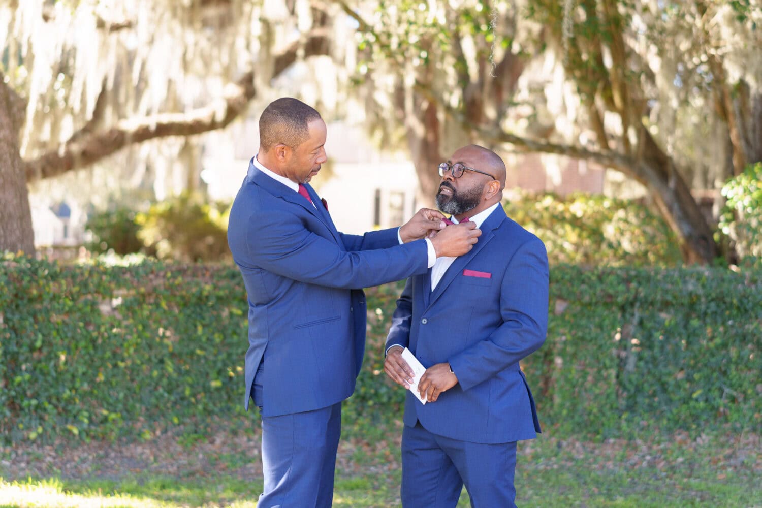 Goom with the groomsmen before the ceremony - Wedgefield Country Club