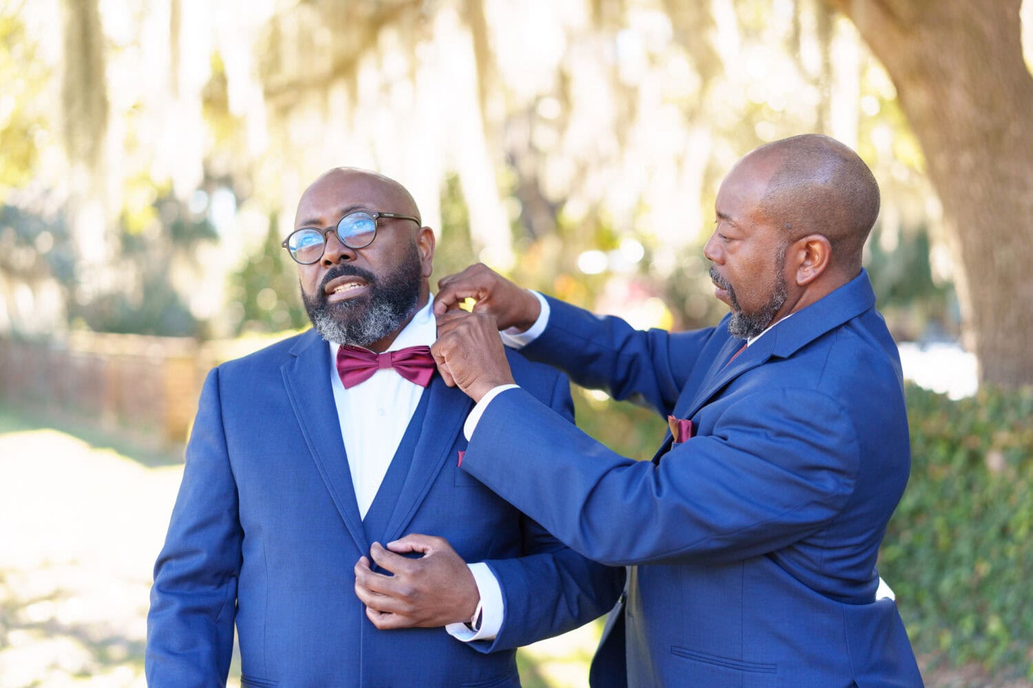 Goom with the groomsmen before the ceremony - Wedgefield Country Club