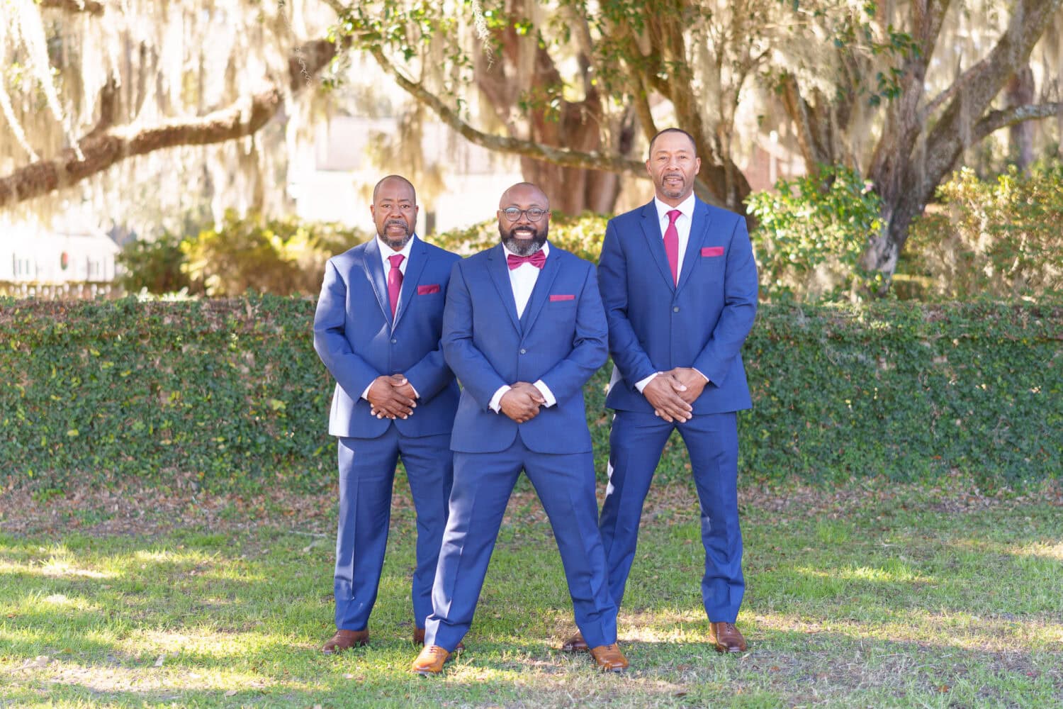 Goom with the groomsmen before the ceremony - Wedgefield Country Club