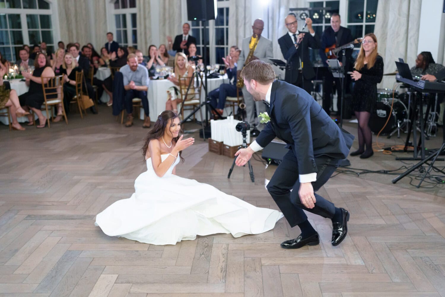 Groom dropping bride during the first dance - 21 Main Events - North Myrtle Beach