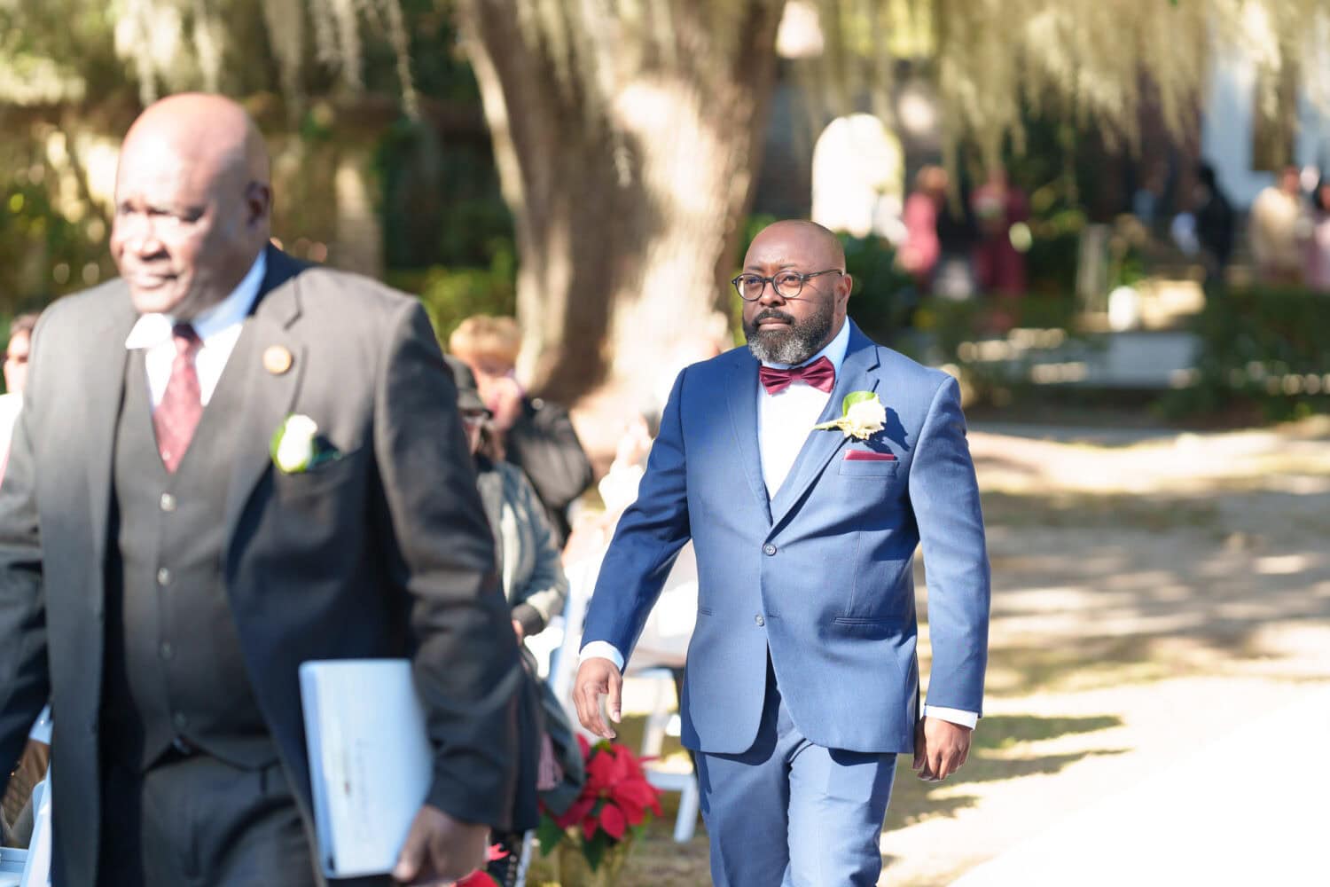 Groom walking down the aisle - Wedgefield Country Club