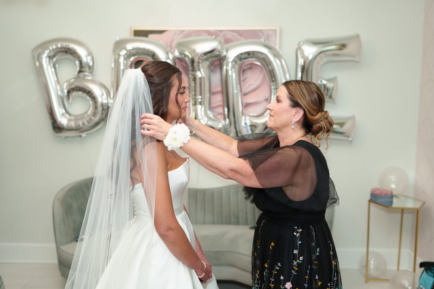 Mother helping bride with her veil - 21 Main Events - North Myrtle Beach