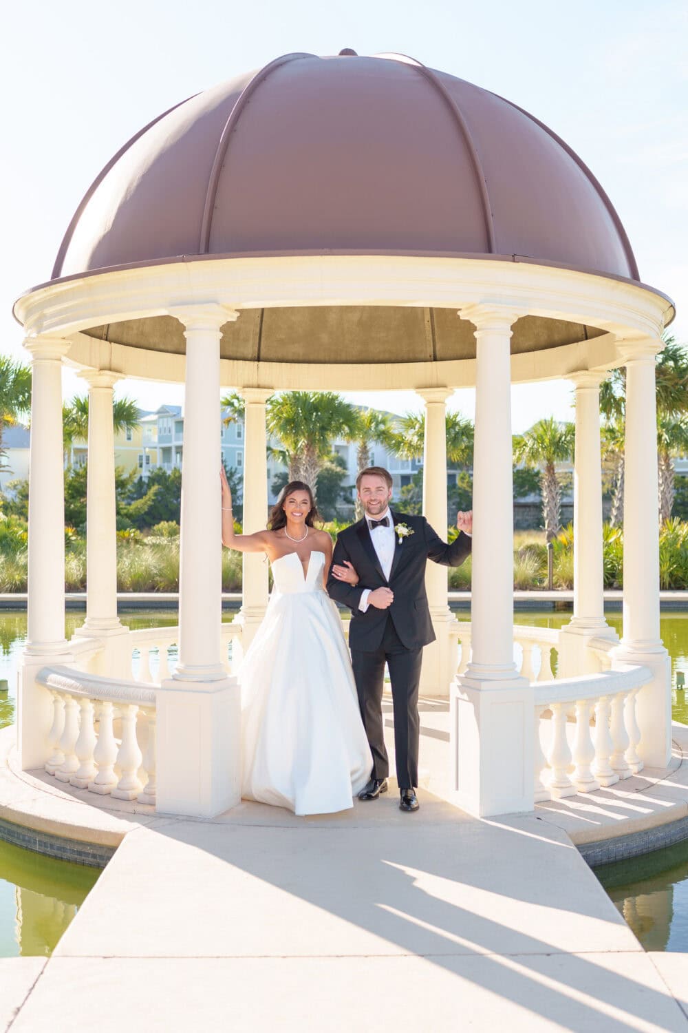 Portraits with the bride and groom at the gazebo before the ceremony - 21 Main Events - North Myrtle Beach