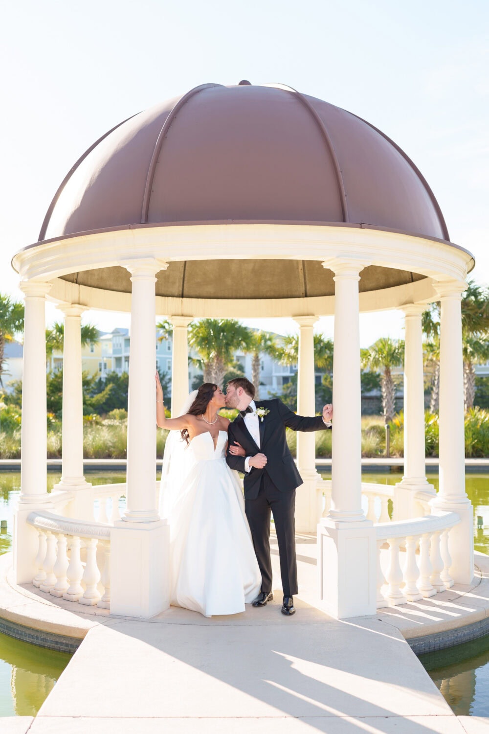 Portraits with the bride and groom at the gazebo before the ceremony - 21 Main Events - North Myrtle Beach