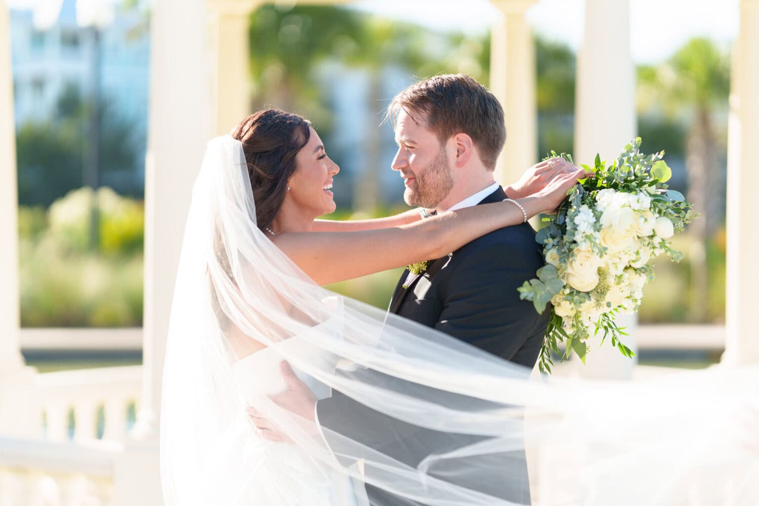 Portraits with the bride and groom at the gazebo before the ceremony - 21 Main Events - North Myrtle Beach