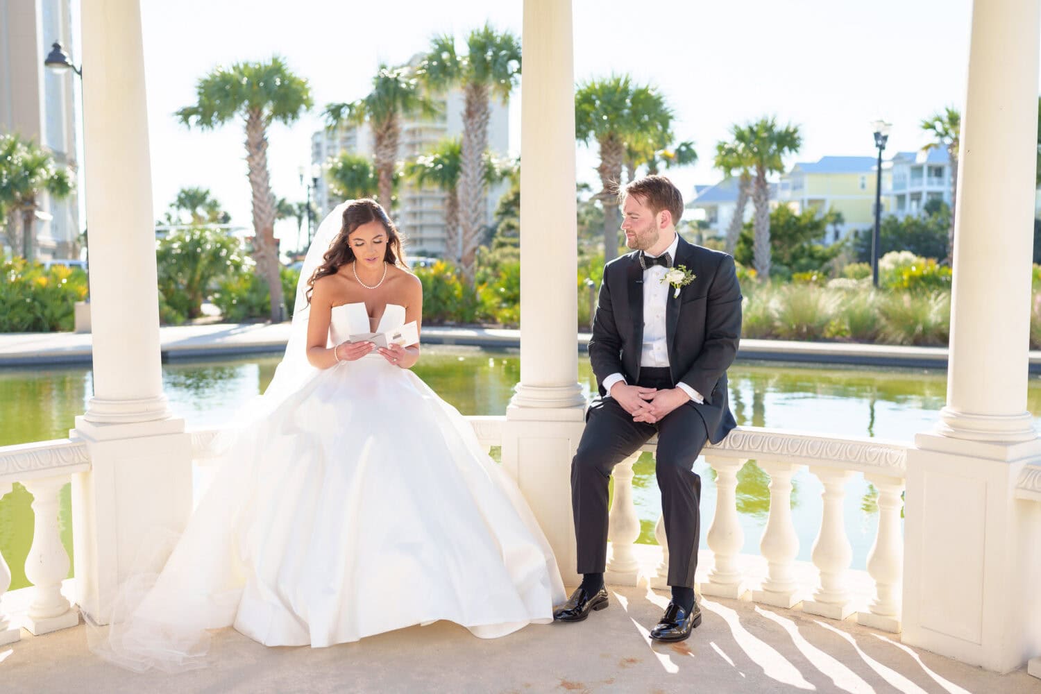 Portraits with the bride and groom at the gazebo before the ceremony - 21 Main Events - North Myrtle Beach