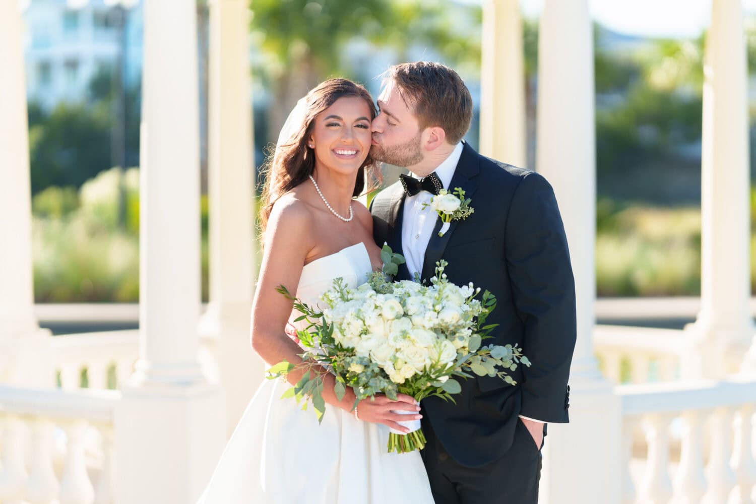 Portraits with the bride and groom at the gazebo before the ceremony - 21 Main Events - North Myrtle Beach