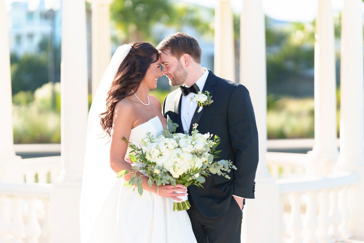 Portraits with the bride and groom at the gazebo before the ceremony - 21 Main Events - North Myrtle Beach