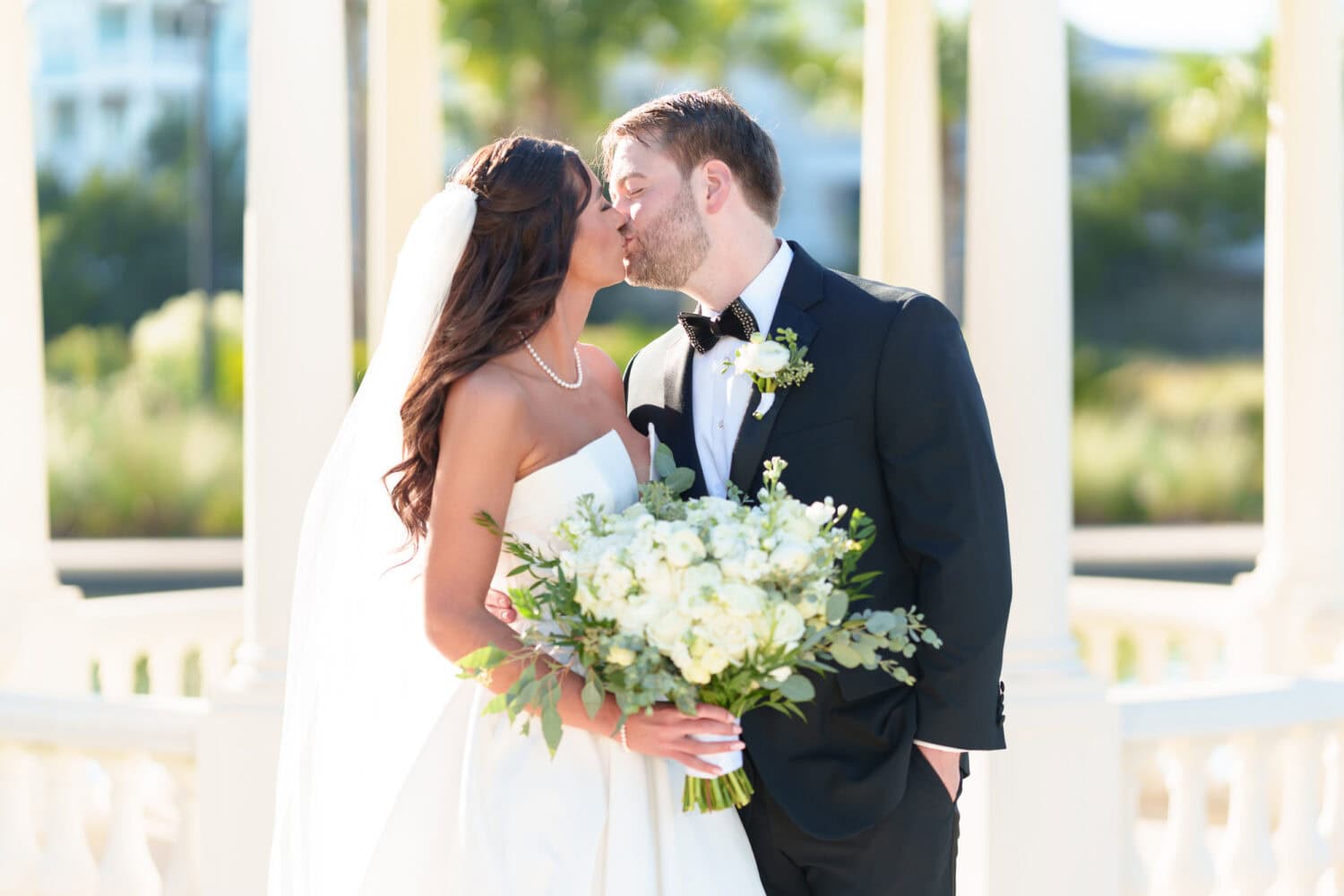 Portraits with the bride and groom at the gazebo before the ceremony - 21 Main Events - North Myrtle Beach