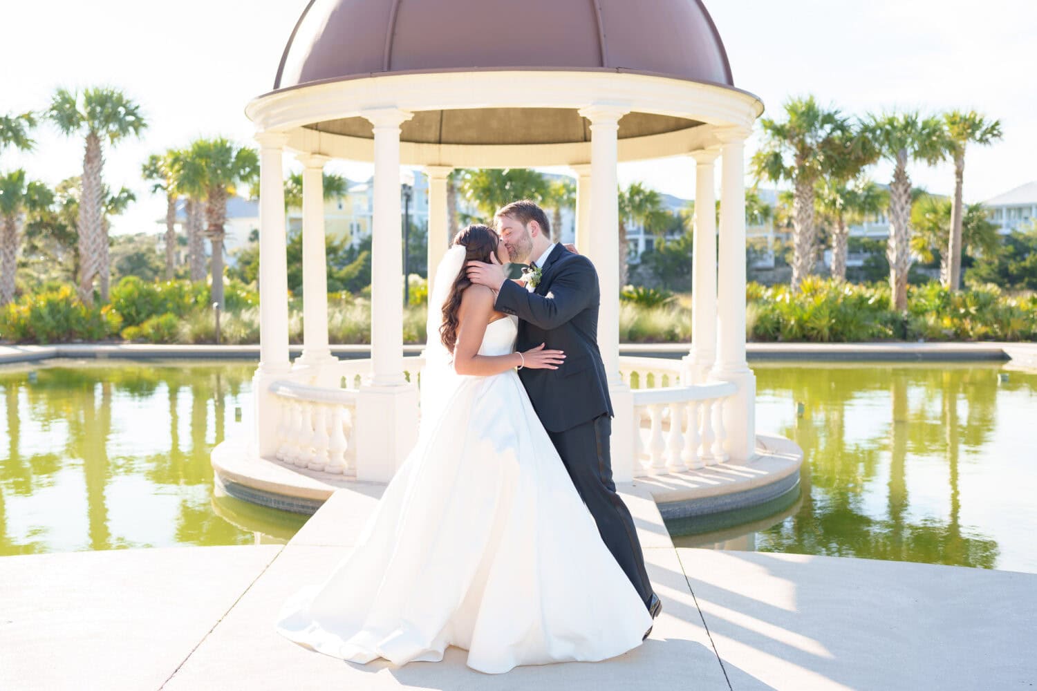 Portraits with the bride and groom at the gazebo before the ceremony - 21 Main Events - North Myrtle Beach