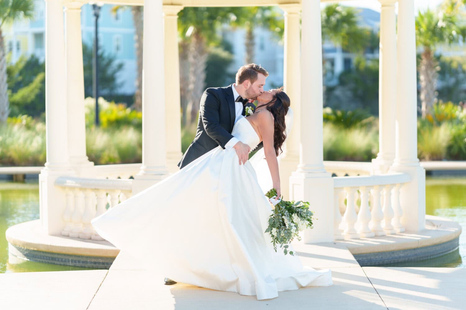 Portraits with the bride and groom at the gazebo before the ceremony - 21 Main Events - North Myrtle Beach